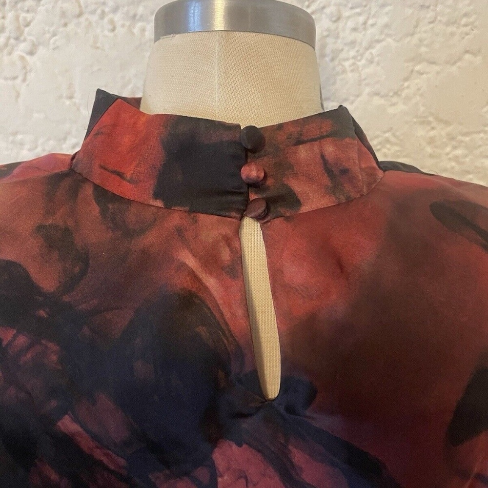 All Saints ISA Claudia Dress, Size 4 (small) Rust Red Silk Blend Midi Sleeveles - Picture 13 of 16